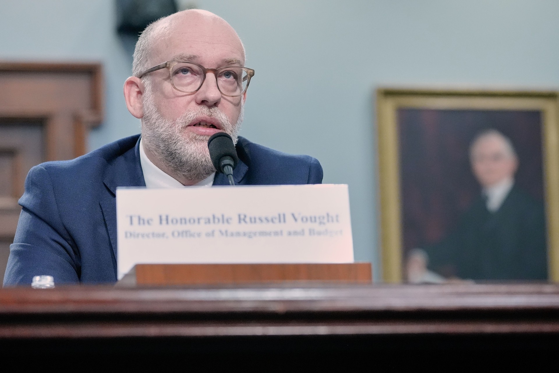 Office of Management and Budget Director Russell Vought testifies during a House Appropriations subcommittee hearing on Capitol Hill, Tuesday, June 30, 2026, in Washington. (AP Photo/Mariam Zuhaib)