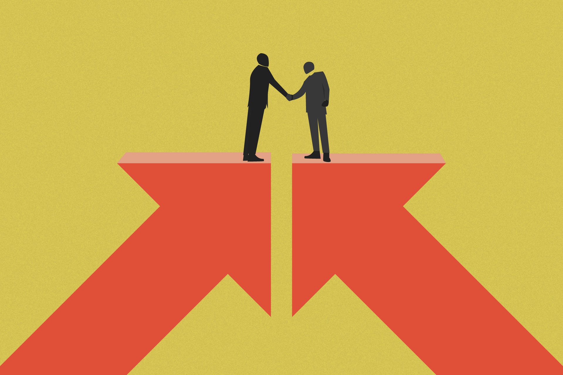 Business deal or financial agreement concept. Business negotiation, deal making or acquisition, merger