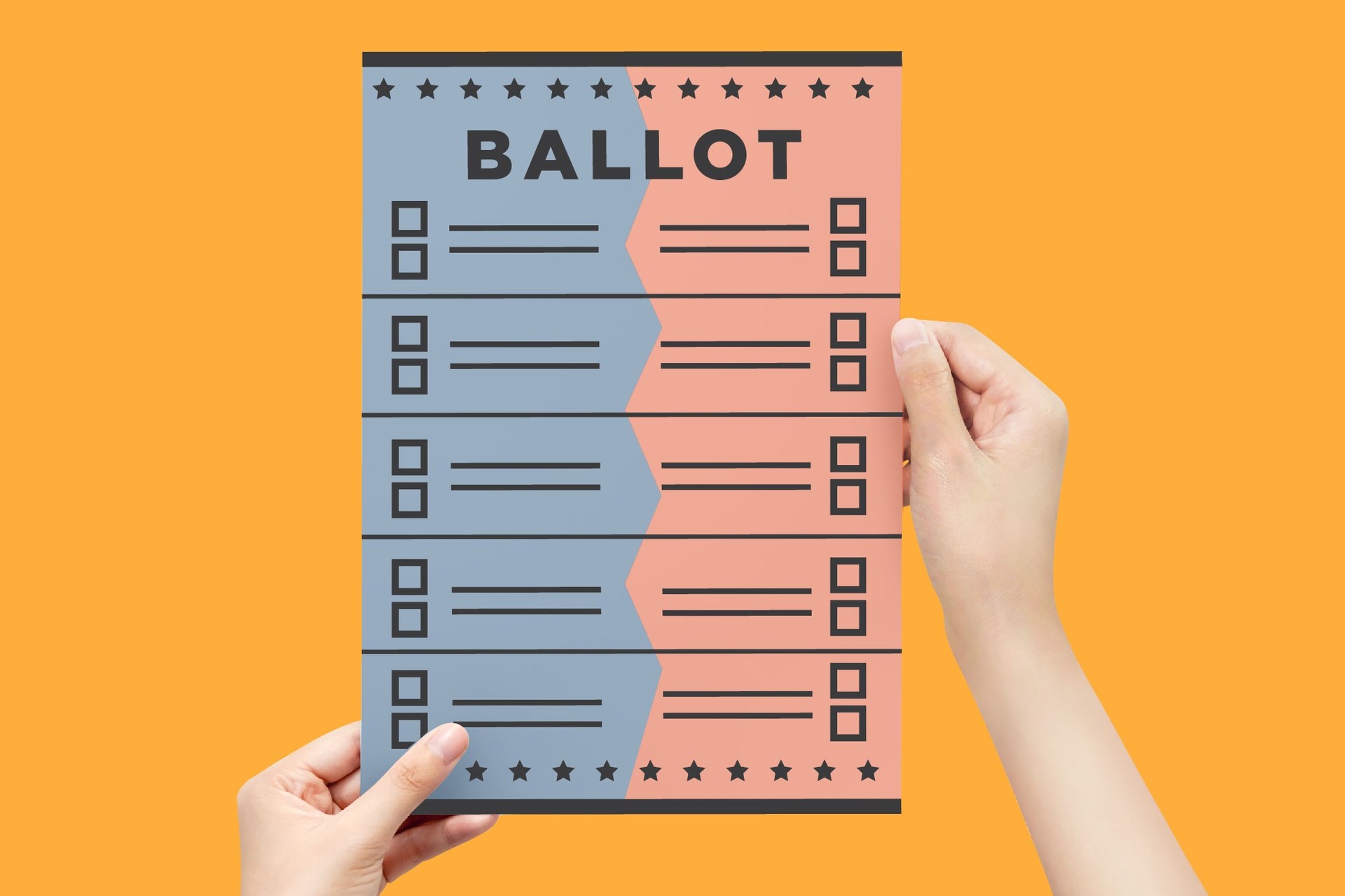 Split ticket ballot