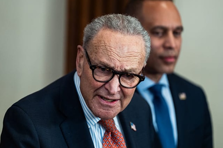 Dec3 Chuck Schumer Hakeem Jeffries democrats 2025 getty