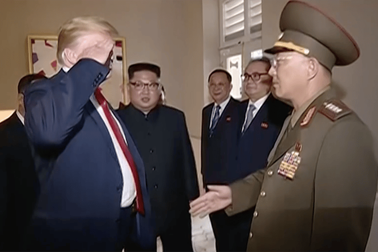 Trump Salutes Nk General
