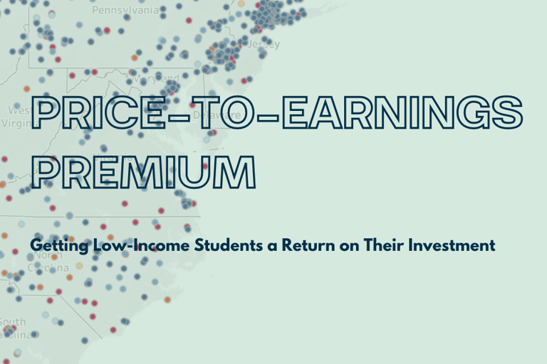 PRICE TO EARNINGS PREMIUM Low Income Visualization Header