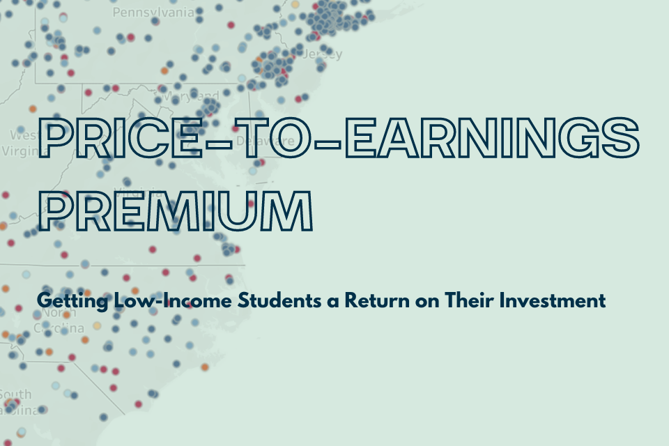 PRICE TO EARNINGS PREMIUM Low Income Visualization Header