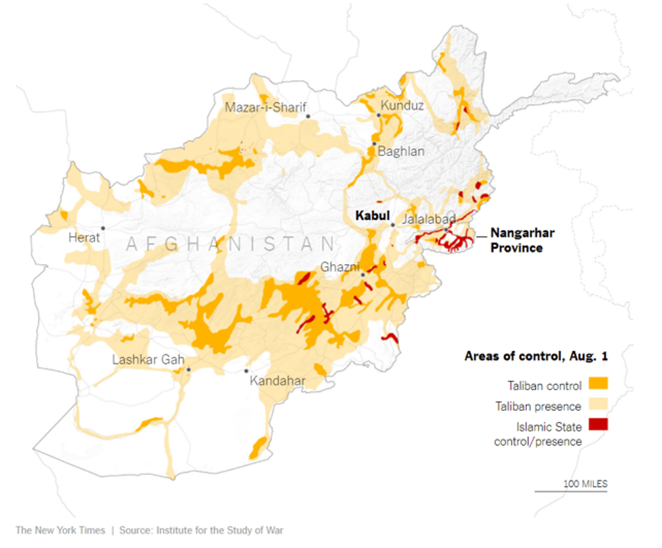 Afghanistan Controlled by Taliban NYT